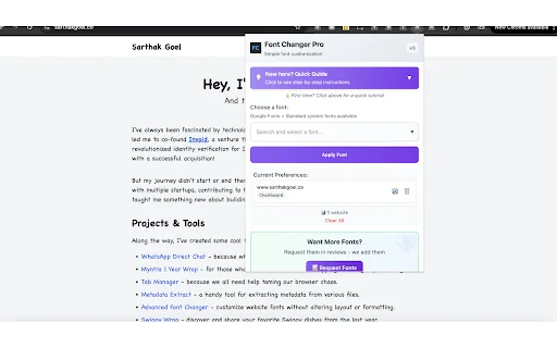 Advanced Font Changer: Ubah Font Website dengan Mudah & Gratis - Screenshot 1