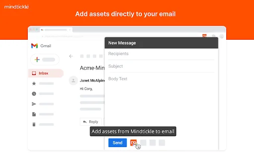 Mindtickle for Gmail: Bagikan Aset Penjualan dengan Cepat - Screenshot 1