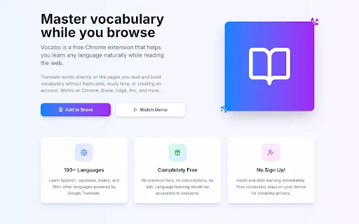 Unduh Vocabo Terbaru – Belajar Bahasa Asing Gratis di Browser - Screenshot 5