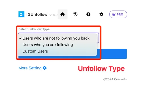 IG Unfollow: Kelola & Unfollow Massal Instagram dengan Cepat - Screenshot 1