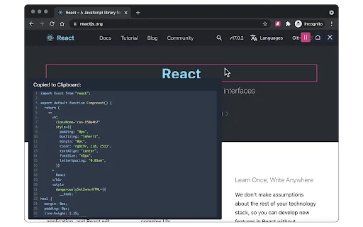 Download HTML to React Terbaru – Konversi Elemen Web ke JSX - Screenshot 1
