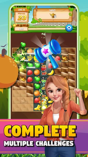 Download Sweet Fruit Match Puzzle Blast Gratis – Game Puzzle Seru - Screenshot 5