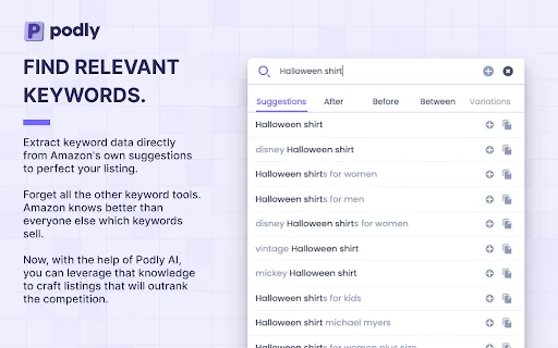 Download Podly Terbaru – AI Listing Creator untuk Merch by Amazon - Screenshot 2