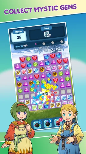 Download Gems Blast – Match Puzzle Terbaru – Game Teka-teki Seru - Screenshot 1