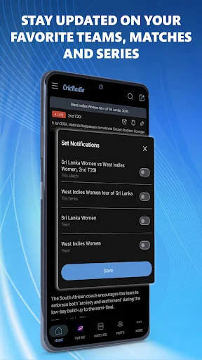 Download CricRadio Terbaru – Skor Kriket Live & Komentar Cepat - Screenshot 30