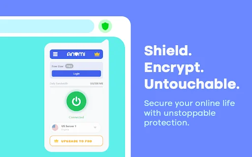 Anomi VPN: Ekstensi Chrome VPN Residensial Gratis Tercepat - Screenshot 3