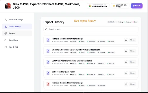Grok to PDF: Ekspor Chat Grok ke PDF & Markdown Mudah - Screenshot 5
